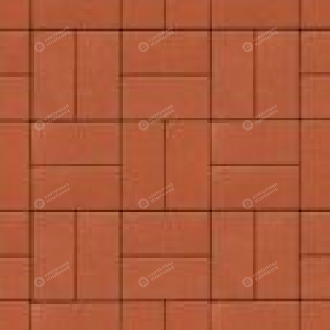 Тротуарная плитка ЛаЛиния 2К.4 оранжевая гладкая