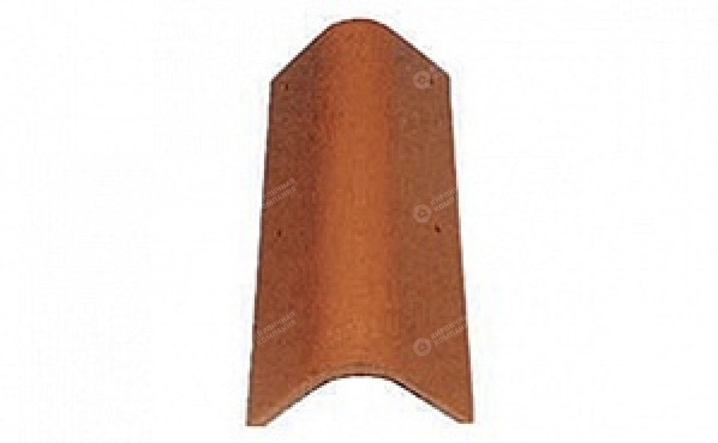 Цементно-песчаная черепица торцевая Sea Wave красный эконом